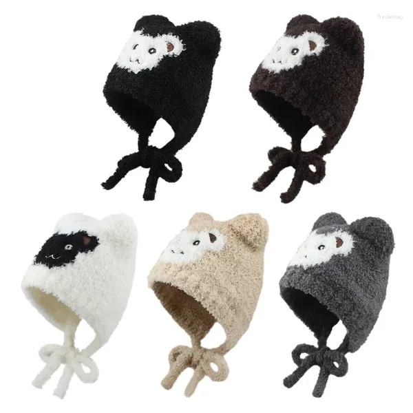 Bérets Cartoon Bear Hat Ski Po Props Année Épais Hiver Adultes Enfants