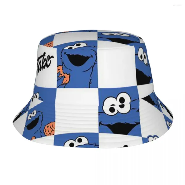 Bérets dessin animé Cookie Monster seau chapeau voyage chapeaux accessoires chapeaux de pêche pour le Sport en plein air unisexe session léger