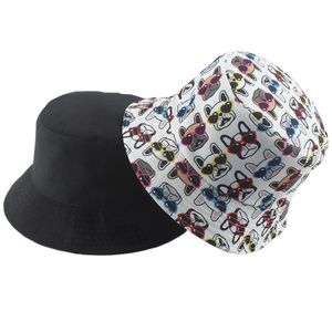 Berets Cartoon Fisherman Hat Bob Gorros Anime Dog Panda Print Embet Hats Hip Hop Fishing Caps For Women Menberets Beretsberets