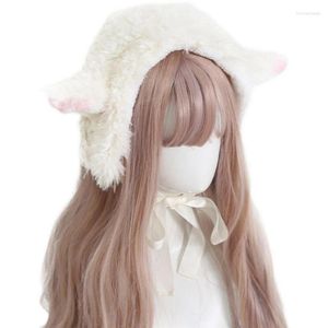 Bérets Cartoon Mouton Hat d'oreille L'hiver protège les cadeaux froids en peluche pour les adolescents de petite amie