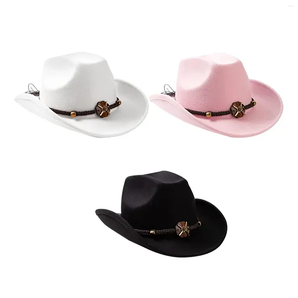 Boinas Sombrero de vaquero informal Accesorios de ala ancha Sombrilla Disfraz Cosplay Sombreros para el sol Vestido de lujo para mujeres Jugando Hombres Pescando en la playa