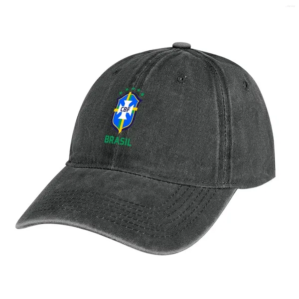 Boinas CBF Brasil Equipo de fútbol Logo Sombrero de vaquero Gorra de sol personalizada Hombres Mujeres