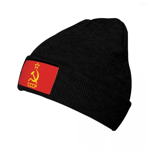 Bérets CCCP HAPPONS YELLUQUES HAUTS URSSS Russie tricot russe kpop chaud Soft Unisexe Caps adultes Hiver Graphic Hip Hop Bonnet Gift