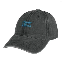 Bérets Charles Schwab Logo Classic Cowboy Hat Golf Wear Horse Wild Ball Casquettes pour hommes et femmes