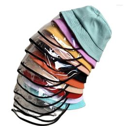 Berets Children's Bucket Hat Anti-Spitting Protective For Kids Boys Girls Face Cover Cover Child Sun Hats Caps