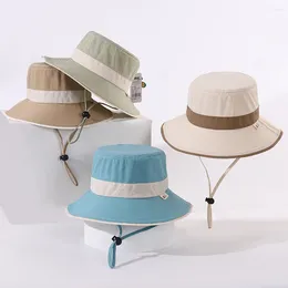 Bérets chapeaux pour enfants en plein air chapelier de pêcheur de soleil printemps audUu casquette de seau à séchage rapide garçons et filles capuchon