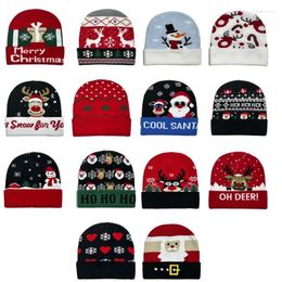 Bérets Chapeau tricoté de Noël pour l'événement de vacances SantaClaus Costume Party Adulte Enfants Beanie Festival Crâne chaud