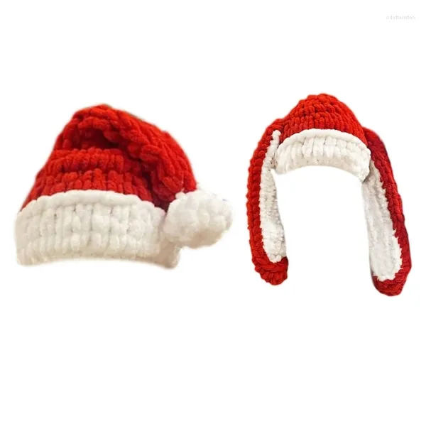 Bérets de Noël tricoté chapeau froissé Santa cadeaux d'hiver chauds augmenter épaissir les oreilles casquettes fournitures