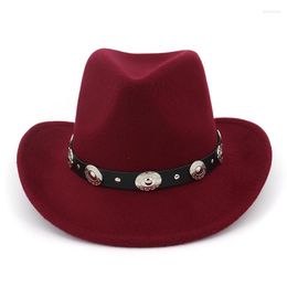 Bérets classique Fedora chapeau pour femmes hommes casquettes chapeaux Western Cowboy daim Vintage Cowgirl Cowboys unisexe crème solaire feutre Jazz casquette