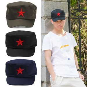 Berets Classic Men Military Caps Men's Women's Fited Baseball verstelbare leger Red Star Sun Hats Outdoor Casual Sports