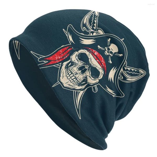 Bérets Classique Pirate Crâne Skullies Bonnets Casquettes Unisexe Hiver Chaud Tricoté Chapeau Hommes Femmes Adulte Anime Manga Bonnet Chapeaux Casquette De Ski