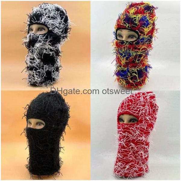 Berets Clava est mort en tricot fl. masque de ski shiesty camouflage knit drop livraison accessoires de mode accessoires chapeaux foulards gants caps otbc7