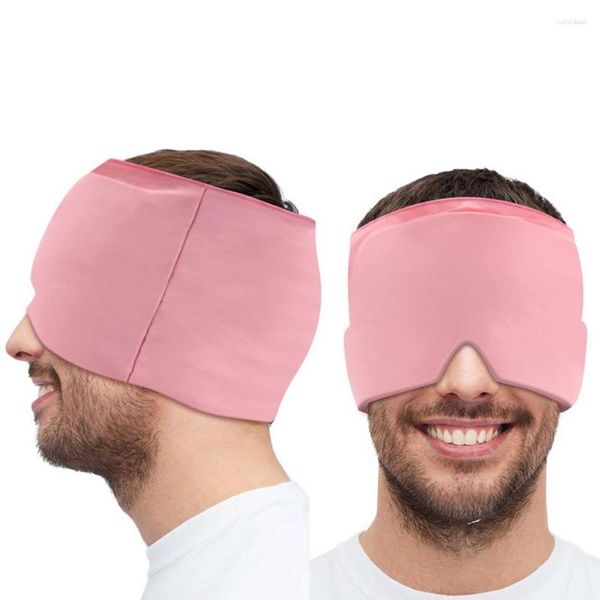 Boinas Compresa fría Cubierta para la cabeza Gorros de gelatum Terapia de protección para los ojos Sombreros de alivio de enfriamiento físico