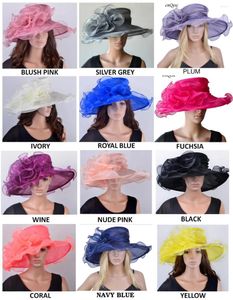 Boinas Color! ¡Sombrero de cristal con adornos grandes para las carreras de ascot kentucy Melbourne Cup. Ambrim ancho de 13.5 cm.