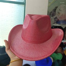 Bérets coloré chapeau de cowboy 2023 hommes et femmes chapeaux Jazz automne soirée Fluorescent Sombrero Vaquero