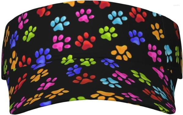 Boinas Colorido Perro Estampado Visera Sombreros Gorra Viseras Para Mujeres Y Hombres Deporte Playa Tenis Golf Correr