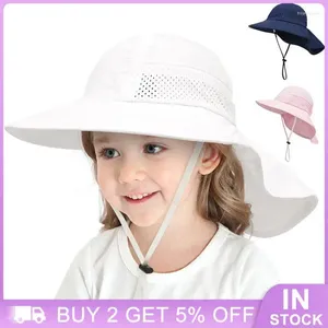 Beretten Comfortabele Sunhat Dome Design UV Resistant Female Hat Coaling Children Embet Blooen en vergroten de rand van de zomer