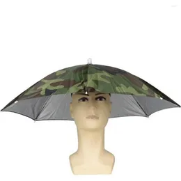 Beretten comfortabele paraplu hoed opvouwbare buiten voor vrouwen mannen 8 ribben vissen kopteksel zonnekap camping strandhoofd