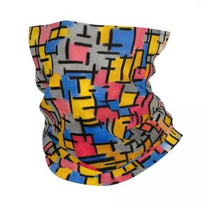 Baretten Samenstelling door Piet Mondriaan Bandana Winter Nekwarmer Mannen Winddichte Wrap Gezichtssjaal De Stijl Abstracte Kunst Gaiter Hoofdband