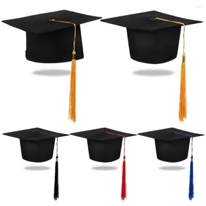 Bérets félicitations Grad Graduation chapeau unisexe diplôme universitaire cérémonie mortier casquette lycée saison fête fournitures