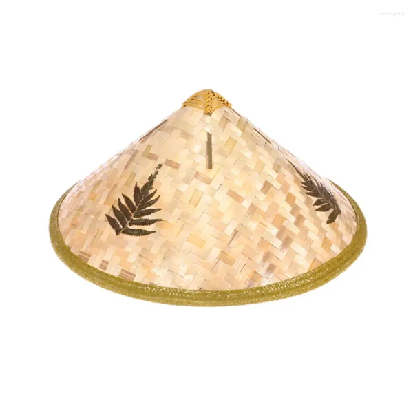 Bérets chapeau conique riz paddy a peinture bricolage Coolie chapeaux enfants fermier paille pour hommes ombre chinois