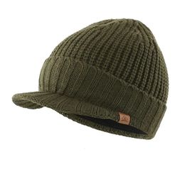 Bérets Connectyle pour hommes, chapeau d'extérieur, doux et chaud, bonnet à bord épais tricoté, casquette quotidienne avec visière, 231108
