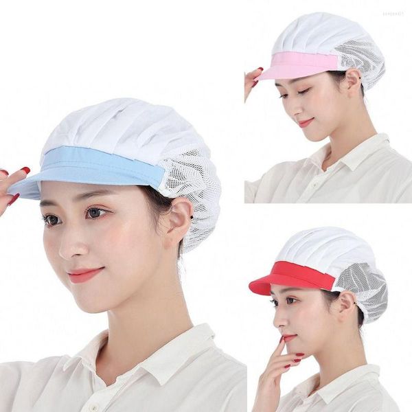 Boinas Cooker Headwear Food Servicer Chef Cap Viseras suaves de cocina para El restaurante Canteen Factory Catering Mujer