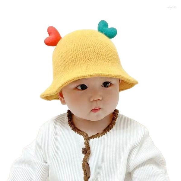 Bérets Cool bébé garçon fille mignon automne hiver casquette chapeau enfants enfants tricoté Panama Kawaii seau cadeau de noël