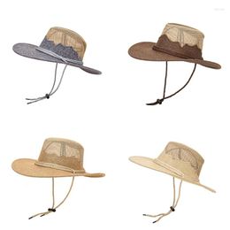Boinas Cool Cowgirl Hat Transpirable Verano Protector solar HandWoven Cowboy Prairie