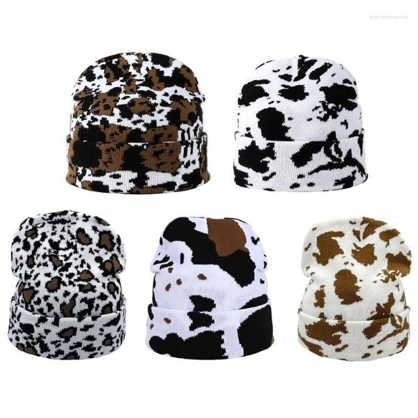 Boinas Cool Headgear Crochet Hat Fiest Holiday Jacquard para adolescentes Hombres Mujeres