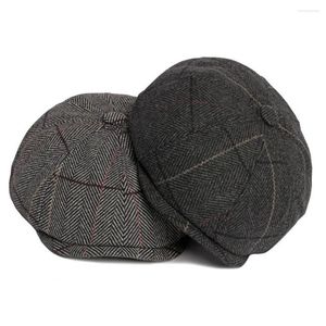 Bérets Cool Men Beret Fine Texture Respirant Painter Hat Flat Brim