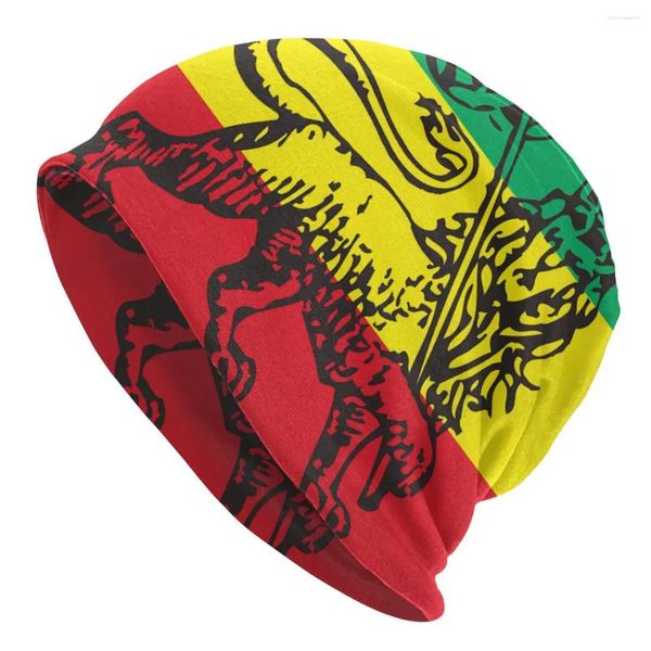 Bérets Cool Rasta Lion de Juda Art Dreadlock Rastafari Skullies Bonnets Chapeaux Printemps Hommes Femmes Casquettes de Ski Chaud Tête Wrap Bonnet Tricot Chapeau