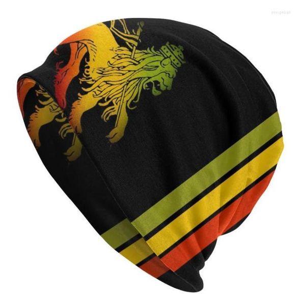 Bérets Cool Rasta Lion de Juda Art Skullies Bonnets Chapeaux Automne Hiver Hommes Femmes Casquette Adulte Chaud Multifonction Bonnet Tricot Hat3386404