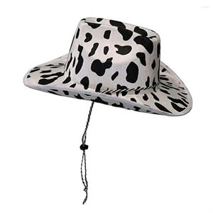 Beretten Cool White Drawing Pink Star Cow Winddicht Girl Cap Stetson Cowboy Hat Cowgirl