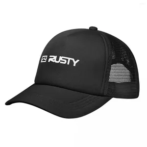 Bérets Logo d'entreprise S casquette de Baseball de style rouillé pour hommes femmes en vrac Snapback chapeaux de camionneur réglable unisexe pêche maille-dos