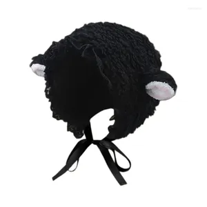 Bérets Costume chapeaux cadeau de noël chaud doux agneau chapeau extérieur hiver