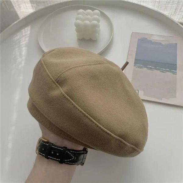 Bérets Béret en coton Vintage Style français casquette octogonale doux chaud respirant femmes hiver peintre chapeau pour un élégant confortable