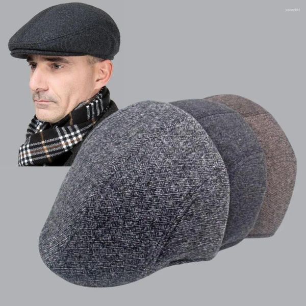 Bérets coton Peaky Blinder casquettes pour hommes chapeaux Style occidental britannique classique automne hiver Sboy casquette à visière chapeau avant