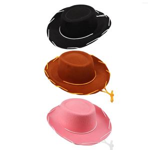 Bérets Cowboy Hat Costume Western Cowgirl pour adolescents femmes hommes dames filles