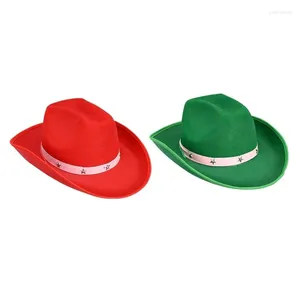 Bérets Cowboy Hat Star Rivet clouté plat Top carnavals fête habiller accessoires
