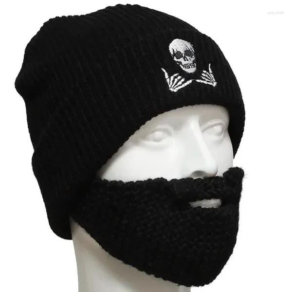 Berets Creative personnalisé Hat Halloween Party Skeleton Lips Cheers Bard Drun Fantant fantastique et hiver Adult Ins Woolen Cap