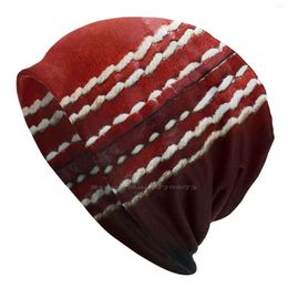 Bérets Balle de cricket Bonnet tricoté Bonnet chaud Casquettes d'extérieur Couture en cuir rouge Sphère Objet Équipement Studio S Sports d'équipe