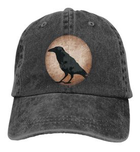 Baretten Kraai En Kant Maan Raven Baseball Cap Cowboyhoed Piekte Bebop Hoeden Heren Dames9113438