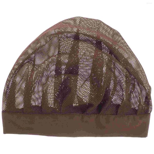 Boinas Gorro de pelo rizado Gorro de algodón para dormir Gorro Tonos tierra Transpirable Señorita de ala ancha