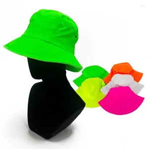 Baretten Op maat gemaakte logoprint Geborduurd Fluorescerende kleurserie 5 kleuren Optionele emmerhoed Dames Heren Wassen Katoen