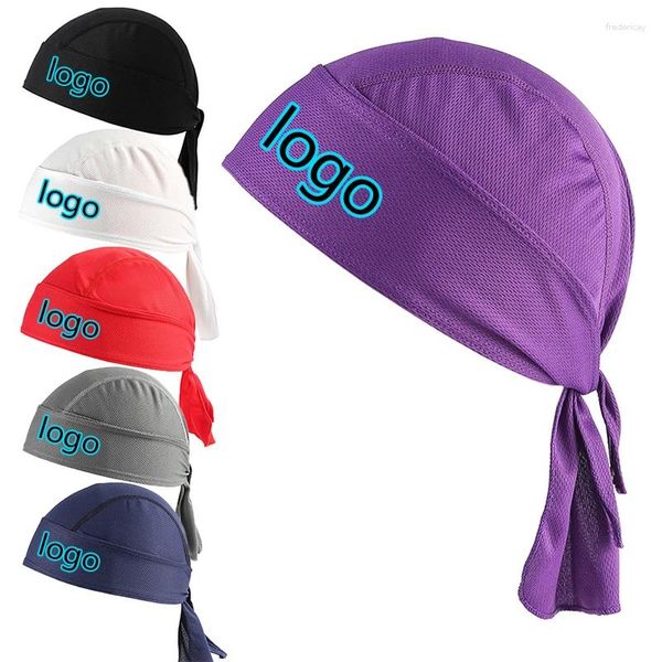 Bérets Logo personnalisé Femmes Bandana Foulard Pré-attaché Musulman Chemo Chapeau Respirant Stretch Intérieur Hijabs Sous-écharpe Tête Skullies Bonnet