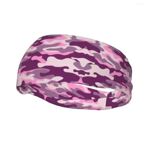 Bérets personnalisé rose militaire camouflage camouflage style bandeau hommes femmes évacuation de l'humidité bandeau de gymnastique pour le football