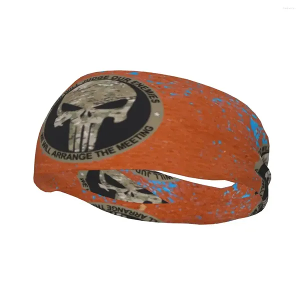 Berets Punishers Punishers Skeleton Skull Training Sweat Bands Femmes Femmes Hommes non glissés Séchage rapide Bandons Yoga