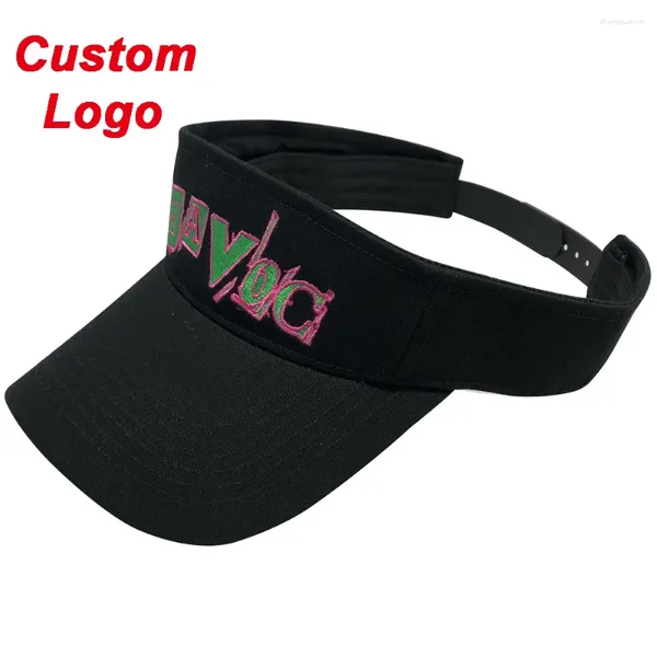 Bérets Custom Sun Visor Cap Sunny Beach AJUSTable Taille Hiphop Ourdoor Golf Tennis Club Membres Curved Brim No Crown Sport Baseball Hat