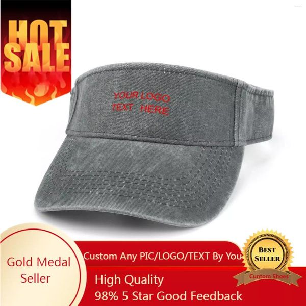 Boinas Custom Sun Visor Top Fleaty Cowboy Hats Mens para mujer Capité